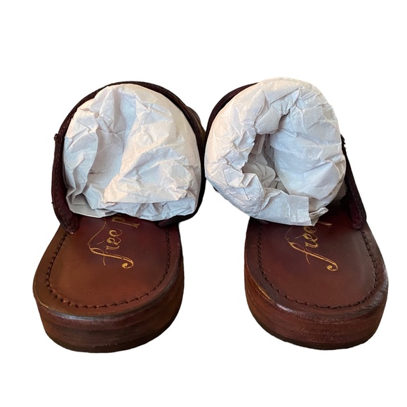 Free People Sant Antoni Slide in The Color Burgundy Size 6 - Picture 5 of 10